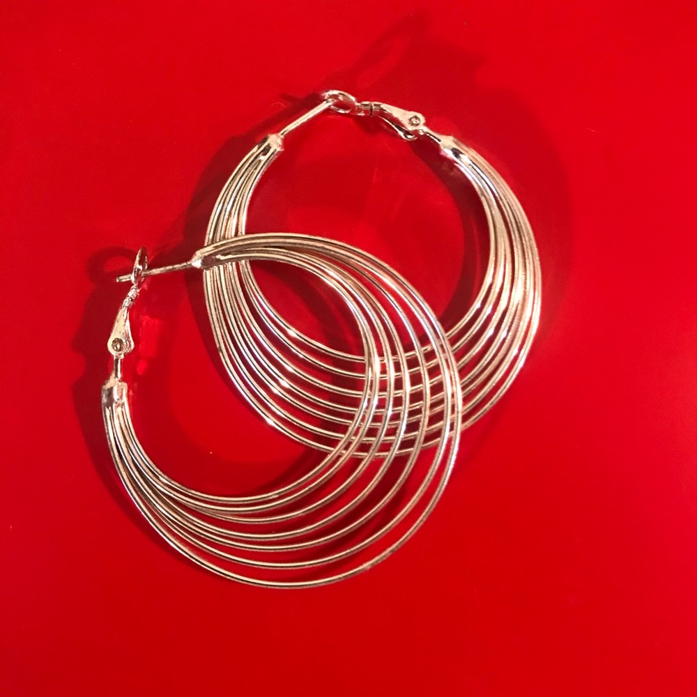 Silver hoops